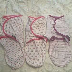 SwaddleMe swaddles for infant through 2-3 months.